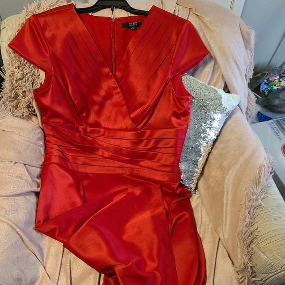 Alex Marie | Dresses | Alex Marie Red Satin Dress | Poshmark